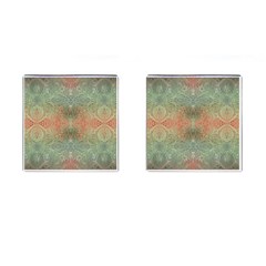 Peach Green Texture Cufflinks (square) by SpinnyChairDesigns