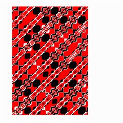 Abstract Red Black Checkered Large Garden Flag (two Sides) by SpinnyChairDesigns