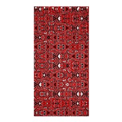 Abstract Red Black Checkered Shower Curtain 36  X 72  (stall)  by SpinnyChairDesigns