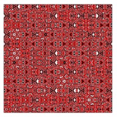 Abstract Red Black Checkered Large Satin Scarf (square) by SpinnyChairDesigns