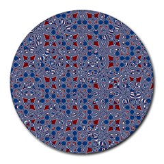 Abstract Checkered Pattern Round Mousepads