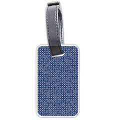 Artsy Blue Checkered Luggage Tag (one Side) by SpinnyChairDesigns