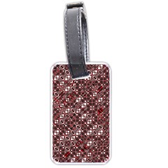 Abstract Red Black Checkered Luggage Tag (one Side) by SpinnyChairDesigns