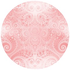 Pretty Pink Spirals Wooden Puzzle Round by SpinnyChairDesigns