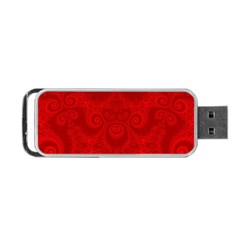 Red Spirals Portable Usb Flash (two Sides) by SpinnyChairDesigns