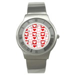 Hearts  Stainless Steel Watch Front