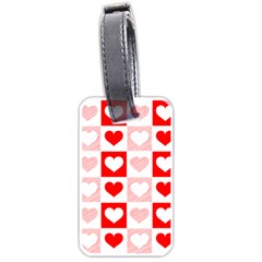 Hearts  Luggage Tag (one Side) by Sobalvarro