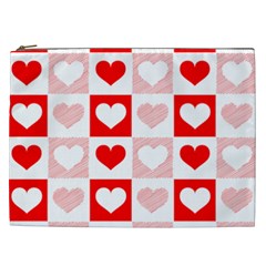 Hearts  Cosmetic Bag (xxl) by Sobalvarro