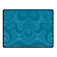 Cerulean Blue Spirals Fleece Blanket (small) by SpinnyChairDesigns