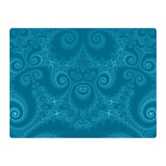 Cerulean Blue Spirals Double Sided Flano Blanket (mini)  by SpinnyChairDesigns