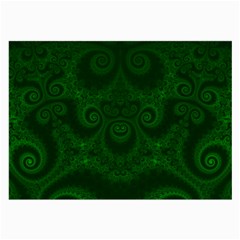 Emerald Green Spirals Large Glasses Cloth by SpinnyChairDesigns