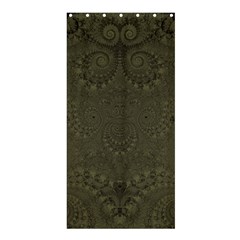 Rustic Green Brown Swirls Shower Curtain 36  X 72  (stall)  by SpinnyChairDesigns