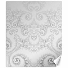Wedding White Swirls Spirals Canvas 20  X 24  by SpinnyChairDesigns
