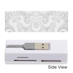 Wedding White Swirls Spirals Memory Card Reader (stick) by SpinnyChairDesigns