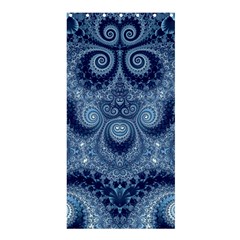 Royal Blue Swirls Shower Curtain 36  X 72  (stall)  by SpinnyChairDesigns