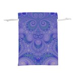 Mystic Purple Swirls Lightweight Drawstring Pouch (S) Front