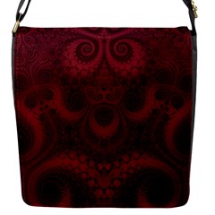 Burgundy Wine Swirls Flap Closure Messenger Bag (s) by SpinnyChairDesigns