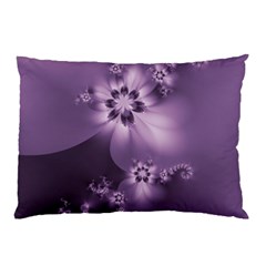 Royal Purple Floral Print Pillow Case by SpinnyChairDesigns