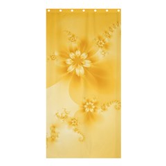 Saffron Yellow Floral Print Shower Curtain 36  X 72  (stall)  by SpinnyChairDesigns