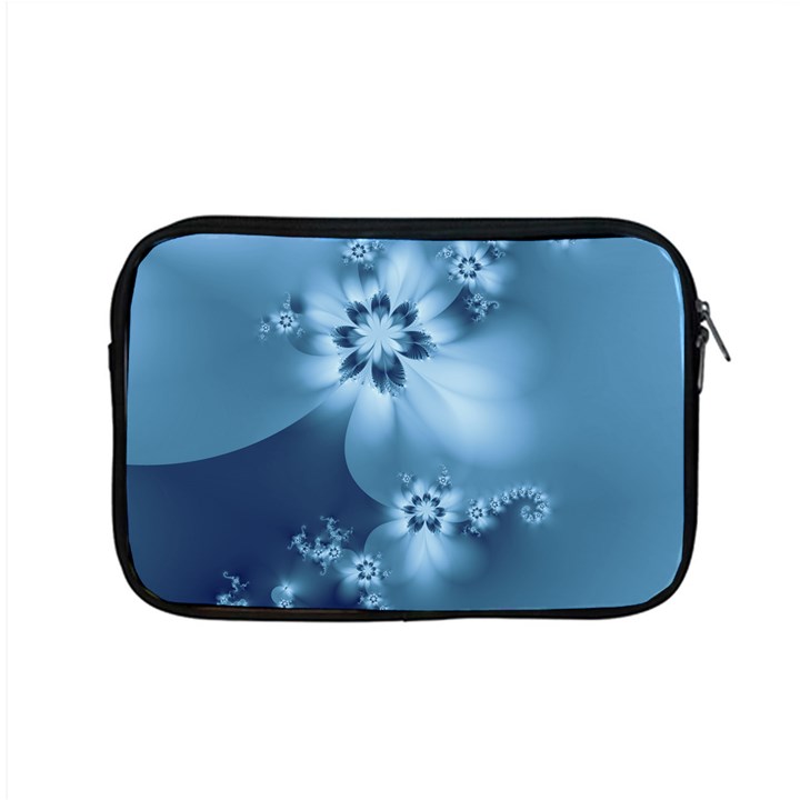 Steel Blue Flowers Apple MacBook Pro 15  Zipper Case