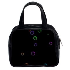 Bubble In Blavk Background Classic Handbag (two Sides) by Sabelacarlos
