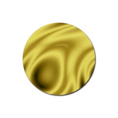 Golden Wave 2 Rubber Round Coaster (4 Pack)  by Sabelacarlos