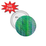 Boho Green Floral Print 1.75  Buttons (100 pack)  Front