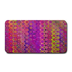 Boho Fuchsia Floral Print  Medium Bar Mats by SpinnyChairDesigns