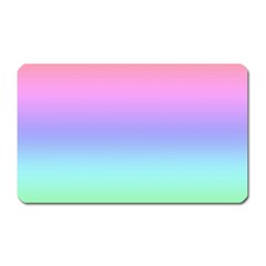 Pastel Rainbow Ombre Gradient Magnet (rectangular) by SpinnyChairDesigns