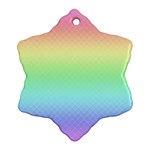 Pastel Rainbow Diamond Pattern Ornament (Snowflake) Front