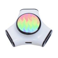 Pastel Rainbow Flame Ombre 3-port Usb Hub by SpinnyChairDesigns