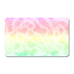 Pastel Rainbow Tie Dye Magnet (rectangular) by SpinnyChairDesigns