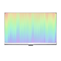 Pastel Rainbow Gradient Business Card Holder by SpinnyChairDesigns