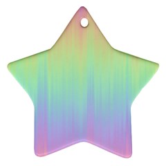 Pastel Rainbow Gradient Star Ornament (two Sides) by SpinnyChairDesigns