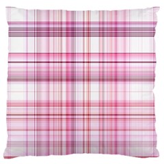 Pink Madras Plaid Standard Flano Cushion Case (one Side) by SpinnyChairDesigns