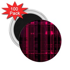 Pink Black Punk Plaid 2 25  Magnets (100 Pack)  by SpinnyChairDesigns