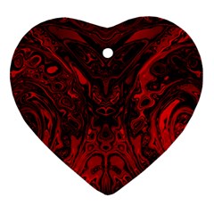 Black Magic Gothic Swirl Heart Ornament (two Sides) by SpinnyChairDesigns