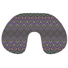 Boho Hearts And Flowers Travel Neck Pillow by SpinnyChairDesigns