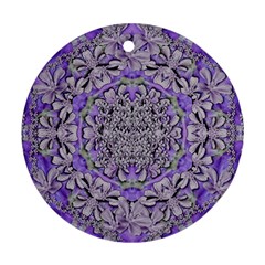 Floral Wreaths In The Beautiful Nature Mandala Round Ornament (two Sides) by pepitasart