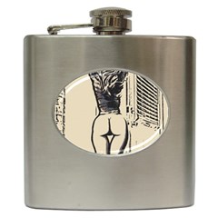 Morning My Dear    Sweet Perfection, Girl Stretching In The Bedroom Hip Flask (6 Oz) by Casemiro