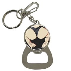 Sporty Booty Perfection, Fit Girl Fitness Illustration, Sports Theme Bottle Opener Key Chain by Casemiro