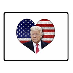 Trump President Sticker Design Double Sided Fleece Blanket (small)  by dflcprintsclothing