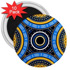 Tribal Zentangle Art 3  Magnets (10 Pack)  by tmsartbazaar