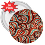 Psychedelic Swirls 3  Buttons (10 pack)  Front