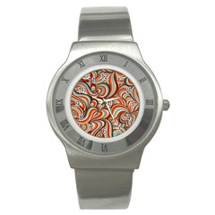 Psychedelic Swirls Stainless Steel Watch by Filthyphil