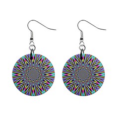 Psychedelic Wormhole Mini Button Earrings by Filthyphil