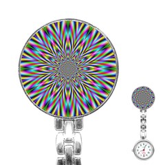 Psychedelic Wormhole Stainless Steel Nurses Watch by Filthyphil