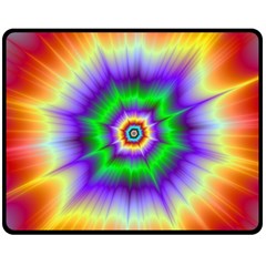 Psychedelic Big Bang Fleece Blanket (medium)  by Filthyphil