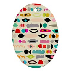 Scandinavian Folk Art Eye Spy Ornament (oval)