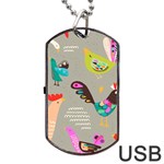 Scandinavian Birds Feather Weather Dog Tag USB Flash (One Side) Front